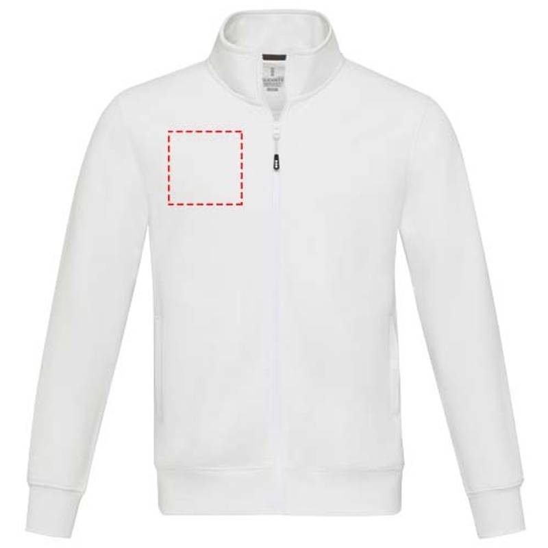 Galena unisex recyklovaný celorozepínací svetr, bílá, XS Galena unisex recyklovaný celorozepínací svetr, bílá, XS