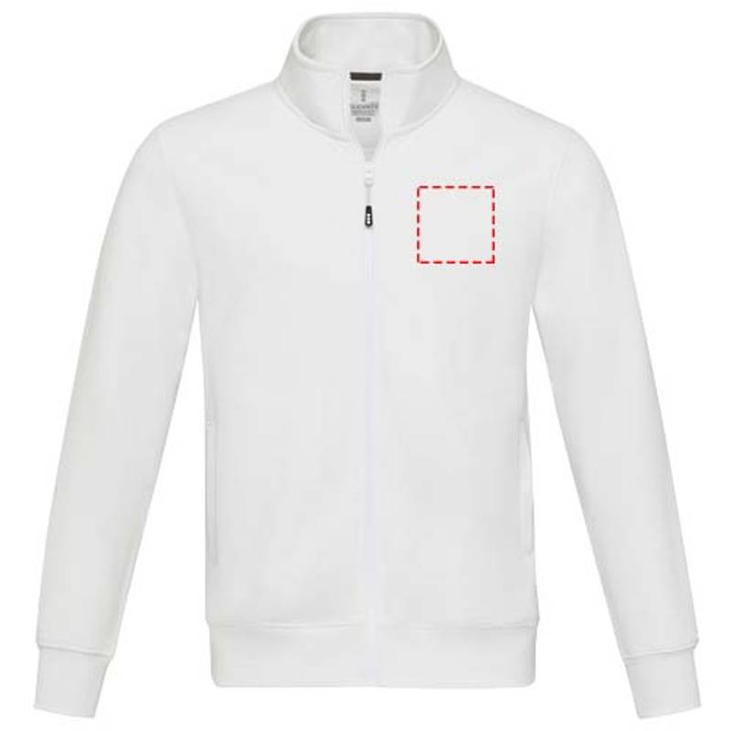 Galena unisex recyklovaný celorozepínací svetr, bílá, XS Galena unisex recyklovaný celorozepínací svetr, bílá, XS