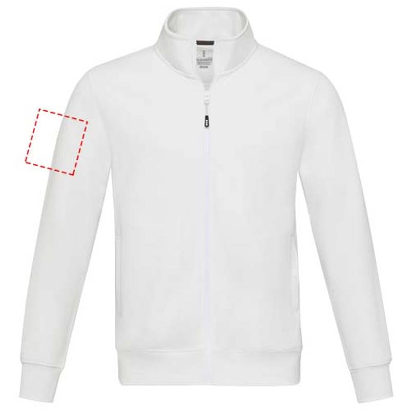 Galena unisex recyklovaný celorozepínací svetr, bílá, XS Galena unisex recyklovaný celorozepínací svetr, bílá, XS