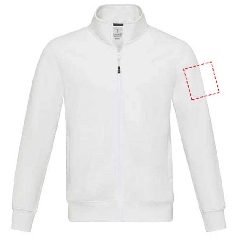 Galena unisex recyklovaný celorozepínací svetr, bílá, XS Galena unisex recyklovaný celorozepínací svetr, bílá, XS