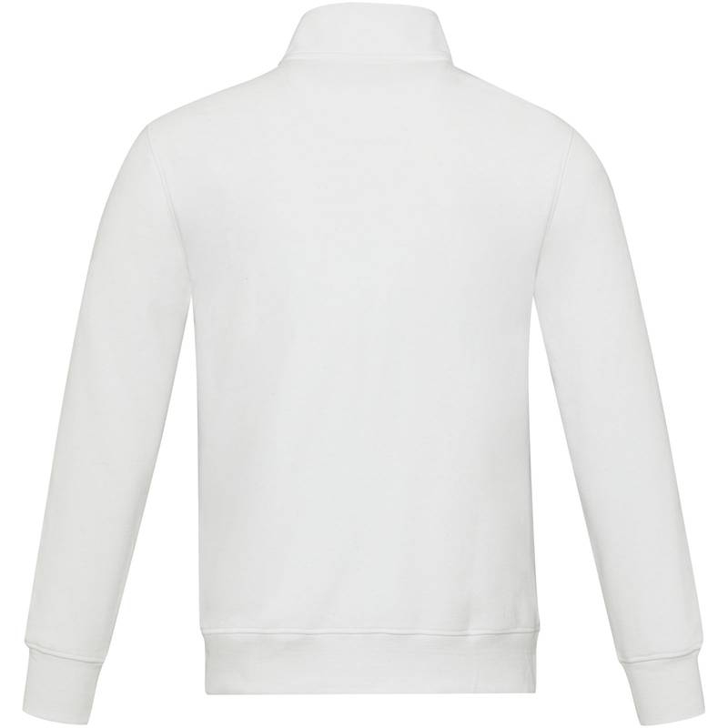 Galena unisex recyklovaný celorozepínací svetr, bílá, XS Galena unisex recyklovaný celorozepínací svetr, bílá, XS