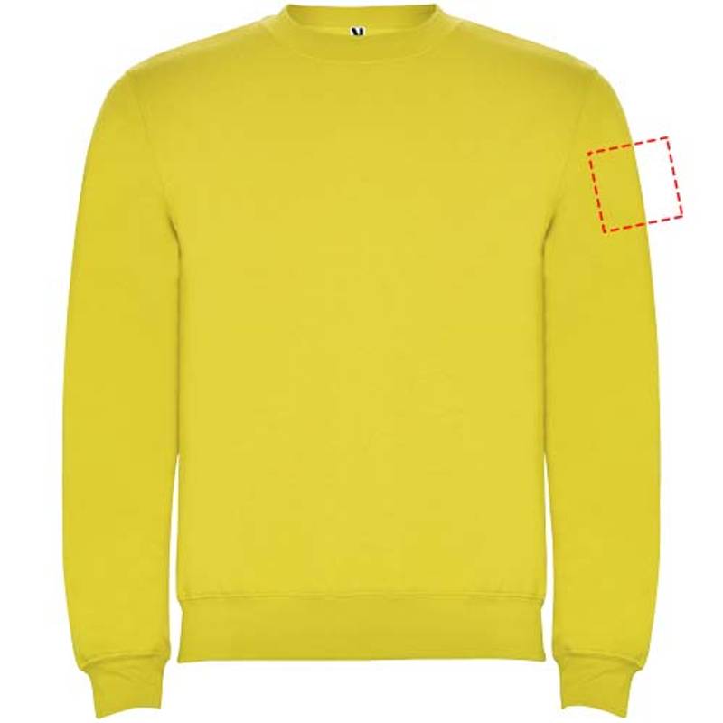 Clasica detský sveter s výstrihom crewneck, žltá, 3/4 Clasica detský sveter s výstrihom crewneck, žltá, 3/4