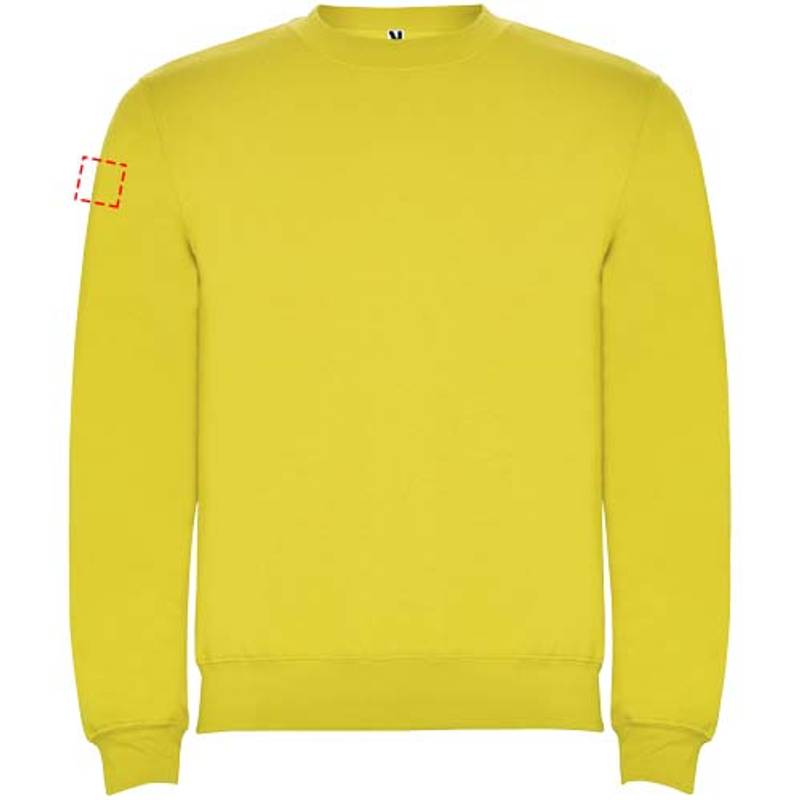 Clasica detský sveter s výstrihom crewneck, žltá, 3/4 Clasica detský sveter s výstrihom crewneck, žltá, 3/4