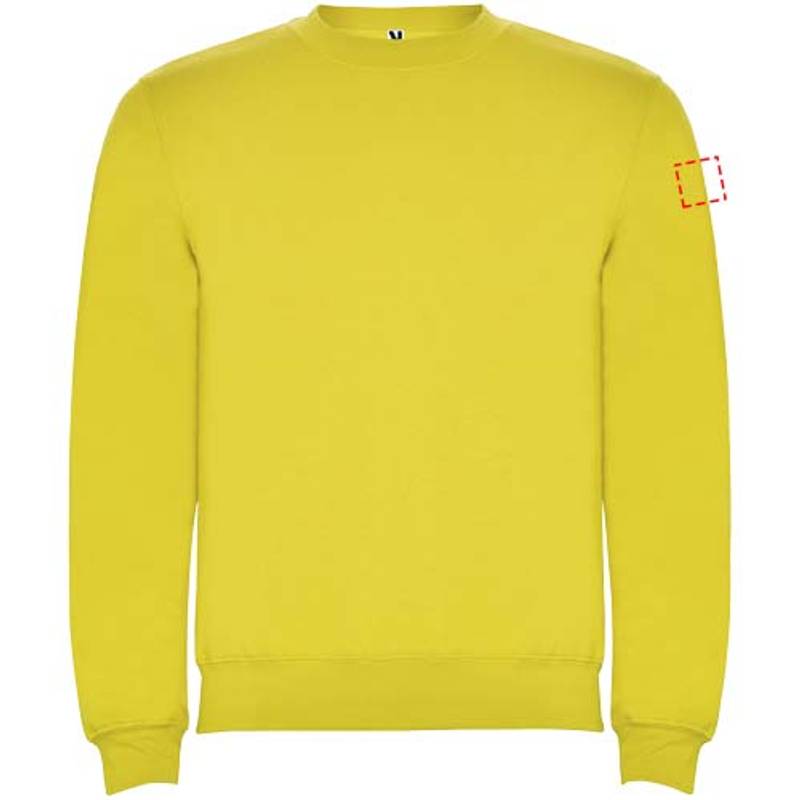 Clasica detský sveter s výstrihom crewneck, žltá, 3/4 Clasica detský sveter s výstrihom crewneck, žltá, 3/4