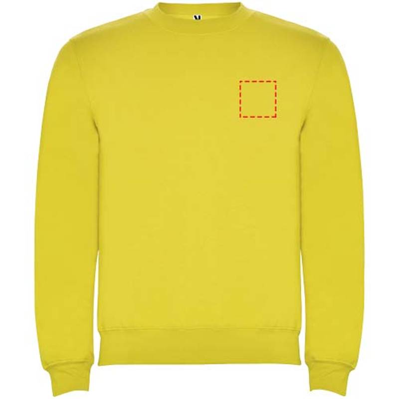 Clasica detský sveter s výstrihom crewneck, žltá, 3/4 Clasica detský sveter s výstrihom crewneck, žltá, 3/4