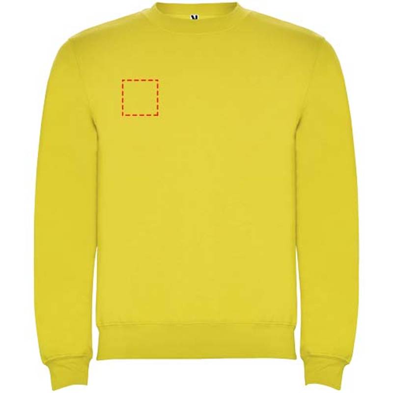Clasica detský sveter s výstrihom crewneck, žltá, 3/4 Clasica detský sveter s výstrihom crewneck, žltá, 3/4