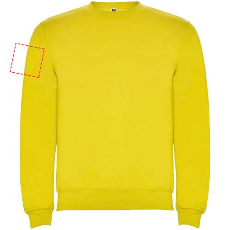 Clasica detský sveter s výstrihom crewneck, žltá, 3/4 Clasica detský sveter s výstrihom crewneck, žltá, 3/4