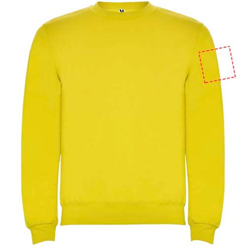 Clasica detský sveter s výstrihom crewneck, žltá, 3/4 Clasica detský sveter s výstrihom crewneck, žltá, 3/4