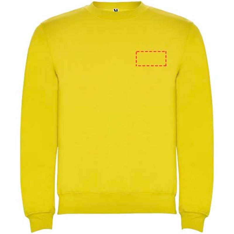 Clasica detský sveter s výstrihom crewneck, žltá, 3/4 Clasica detský sveter s výstrihom crewneck, žltá, 3/4
