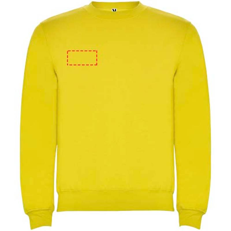 Clasica detský sveter s výstrihom crewneck, žltá, 3/4 Clasica detský sveter s výstrihom crewneck, žltá, 3/4