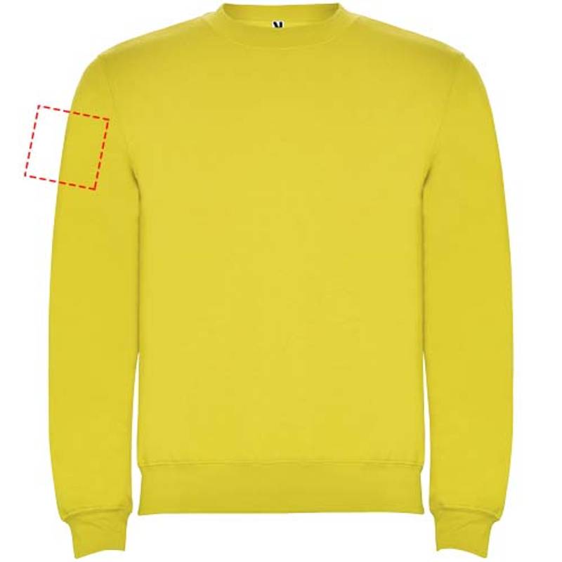 Clasica detský sveter s výstrihom crewneck, žltá, 3/4 Clasica detský sveter s výstrihom crewneck, žltá, 3/4