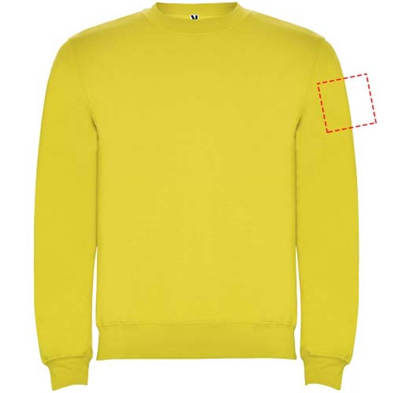 Clasica detský sveter s výstrihom crewneck, žltá, 3/4 Clasica detský sveter s výstrihom crewneck, žltá, 3/4