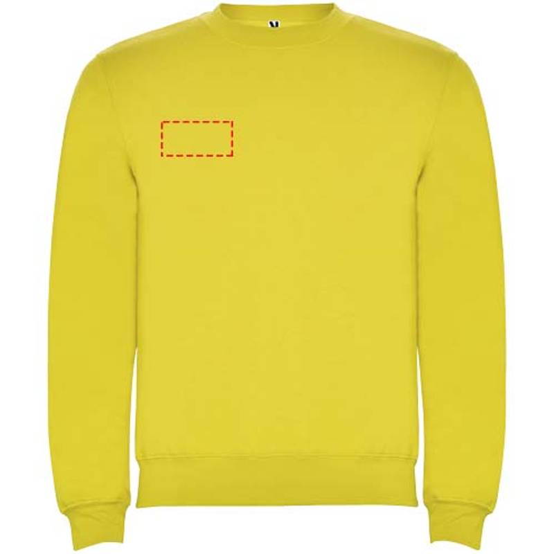 Clasica detský sveter s výstrihom crewneck, žltá, 3/4 Clasica detský sveter s výstrihom crewneck, žltá, 3/4