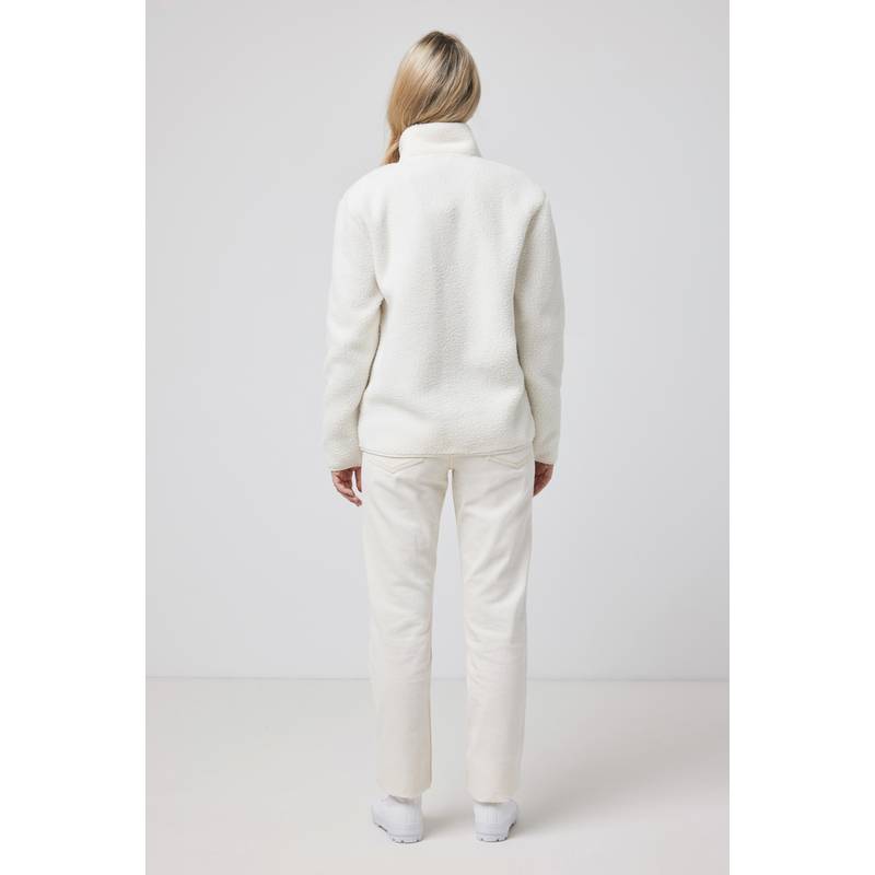 Pile fleece bunda Iqoniq Diran, biela natural, L Pile fleece bunda Iqoniq Diran, biela natural, L