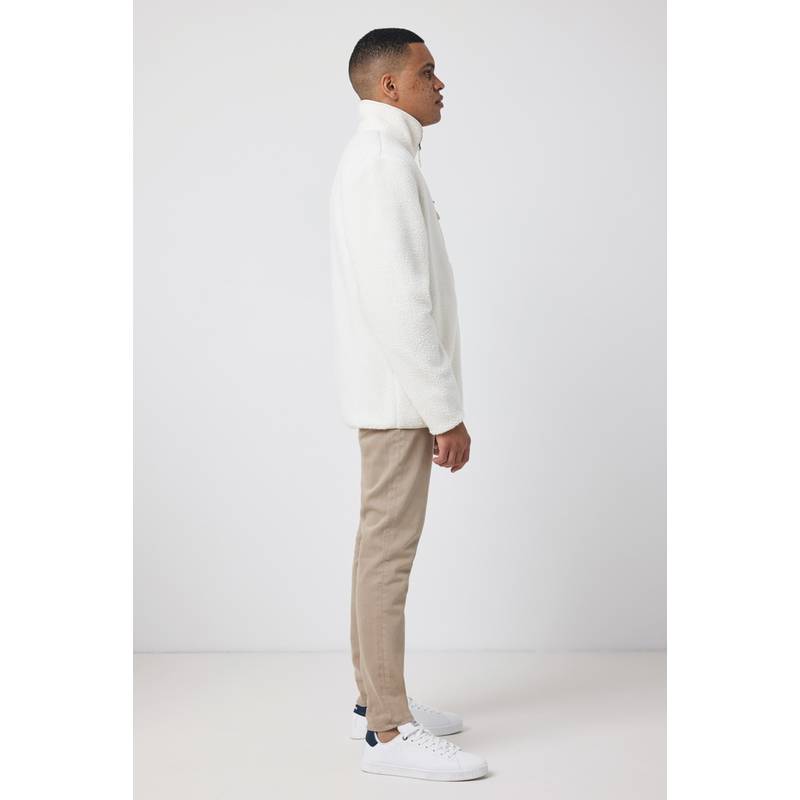 Pile fleece bunda Iqoniq Diran, biela natural, L Pile fleece bunda Iqoniq Diran, biela natural, L