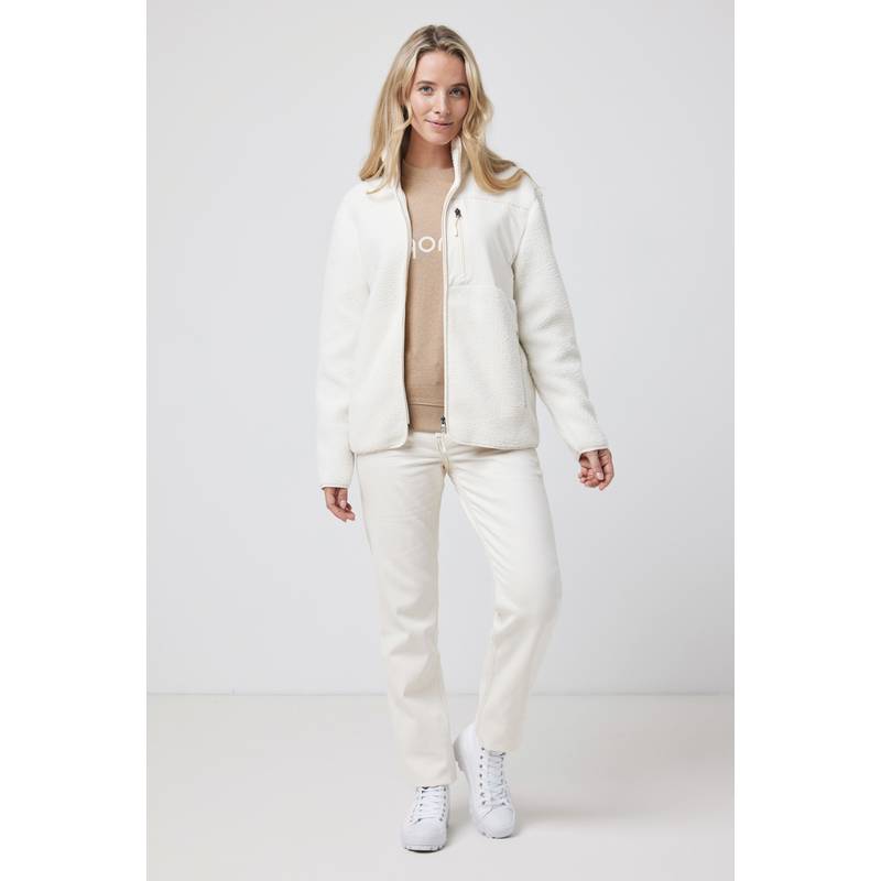 Pile fleece bunda Iqoniq Diran, biela natural, L Pile fleece bunda Iqoniq Diran, biela natural, L