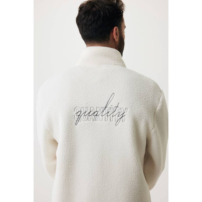 Pile fleece bunda Iqoniq Diran, biela natural, L Pile fleece bunda Iqoniq Diran, biela natural, L
