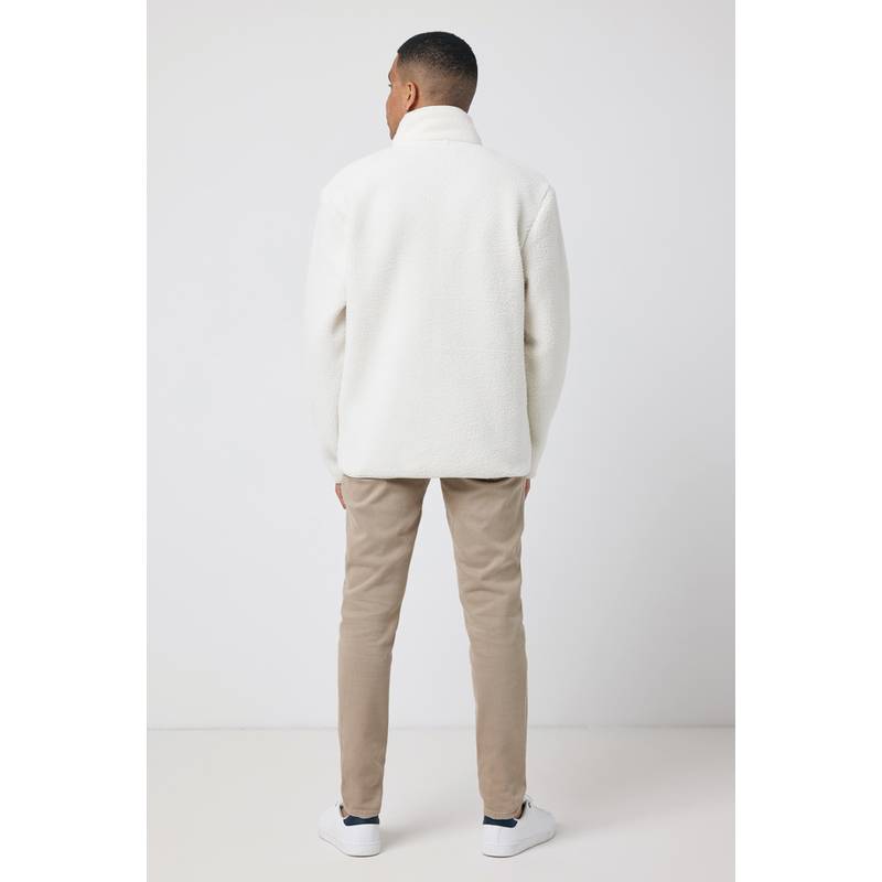 Pile fleece bunda Iqoniq Diran, biela natural, L Pile fleece bunda Iqoniq Diran, biela natural, L