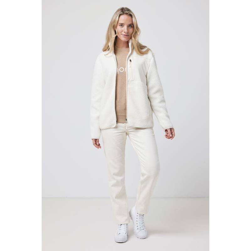 Pile fleece bunda Iqoniq Diran, biela natural, L Pile fleece bunda Iqoniq Diran, biela natural, L