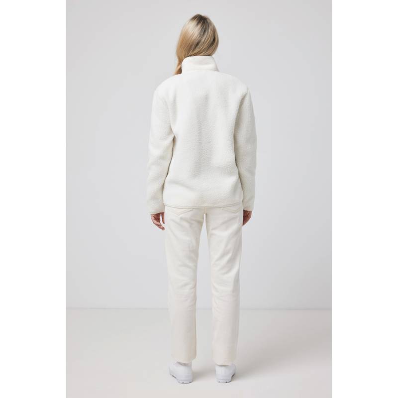 Pile fleece bunda Iqoniq Diran, biela natural, L Pile fleece bunda Iqoniq Diran, biela natural, L