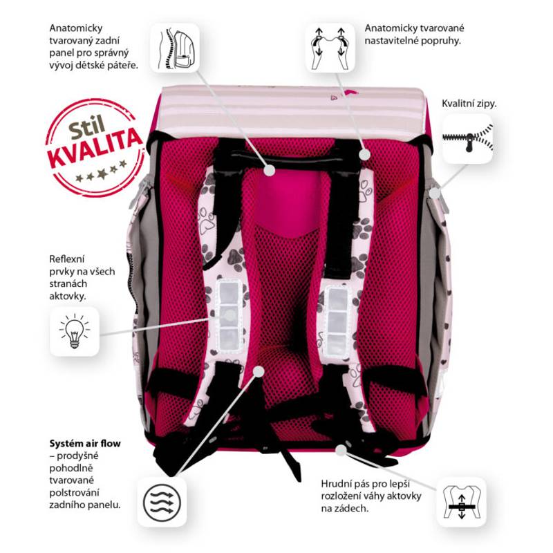 Školská aktovka Cute Pets, viacfarebná Školská aktovka Cute Pets, viacfarebná