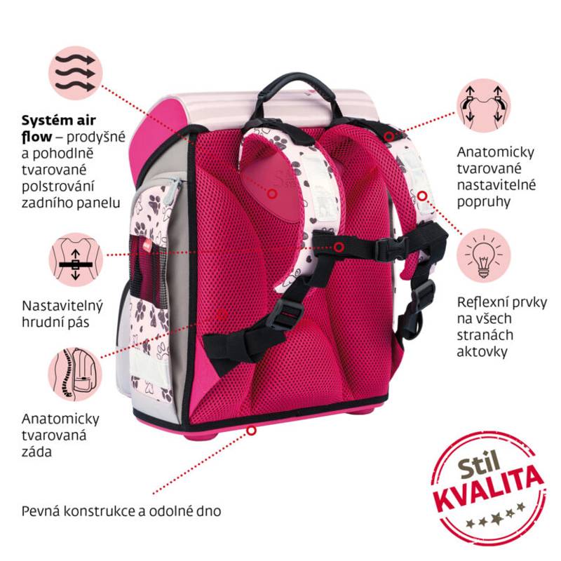 Školská aktovka Cute Pets, viacfarebná Školská aktovka Cute Pets, viacfarebná