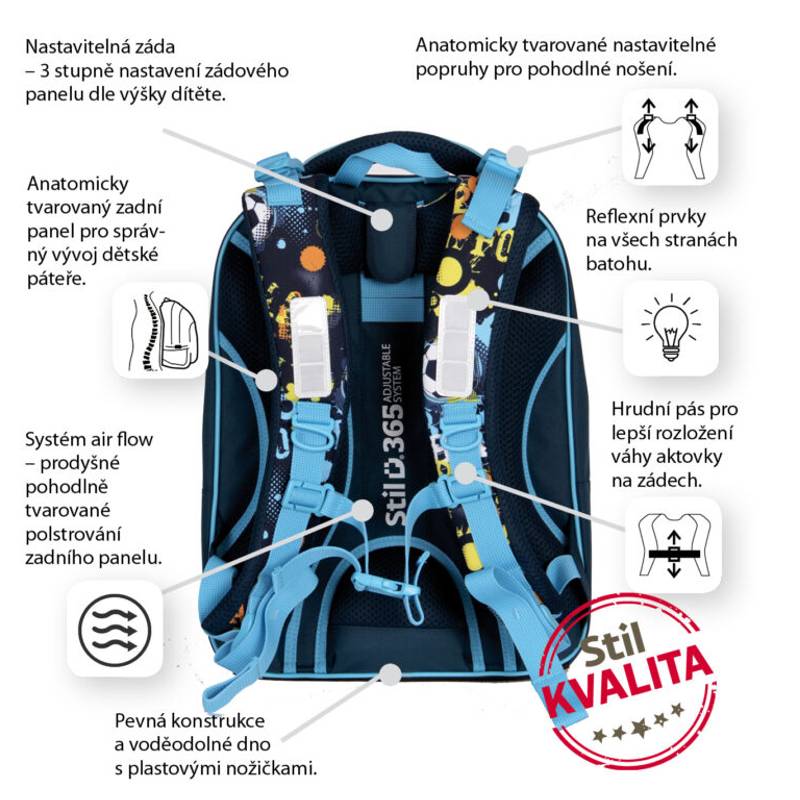 Školský batoh Football, viacfarebná Školský batoh Football, viacfarebná