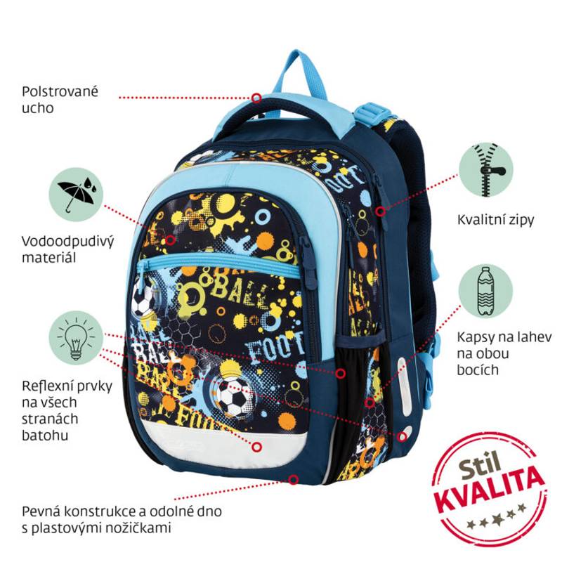 Školský batoh Football, viacfarebná Školský batoh Football, viacfarebná