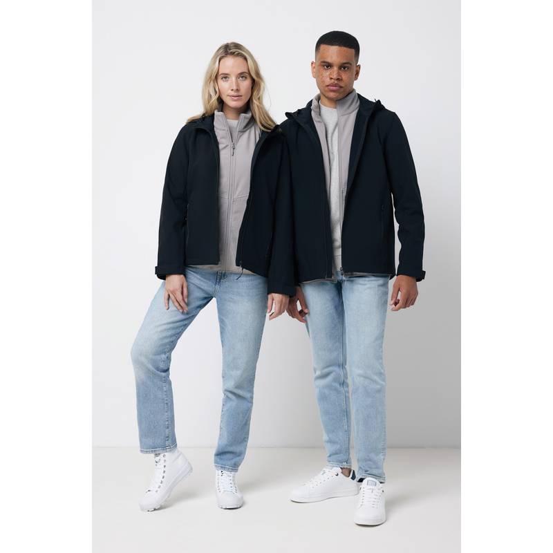 Pánska soft shell bunda Iqoniq Makalu, čierna, L Pánska soft shell bunda Iqoniq Makalu, čierna, L