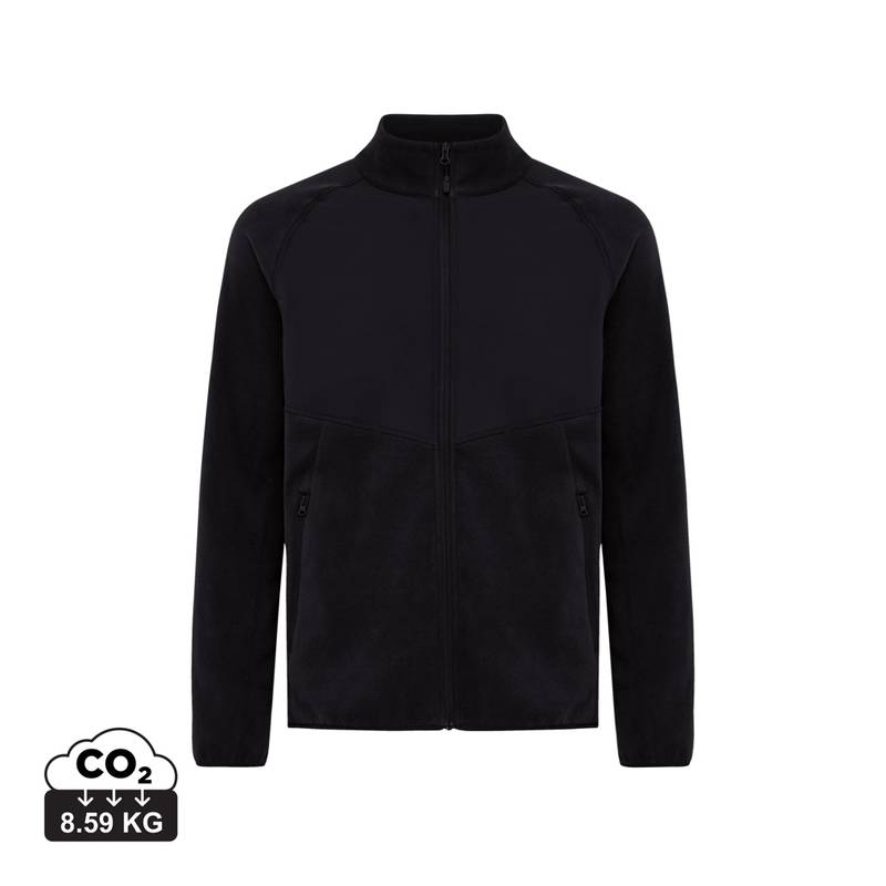 Micro fleece bunda na zips Iqoniq Talung, čierna, L Micro fleece bunda na zips Iqoniq Talung, čierna, L