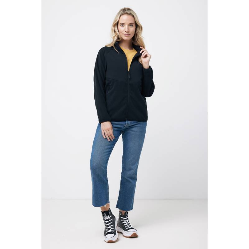 Micro fleece bunda na zips Iqoniq Talung, čierna, L Micro fleece bunda na zips Iqoniq Talung, čierna, L