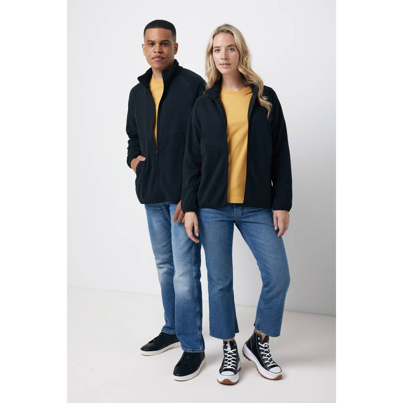 Micro fleece bunda na zips Iqoniq Talung, čierna, L Micro fleece bunda na zips Iqoniq Talung, čierna, L