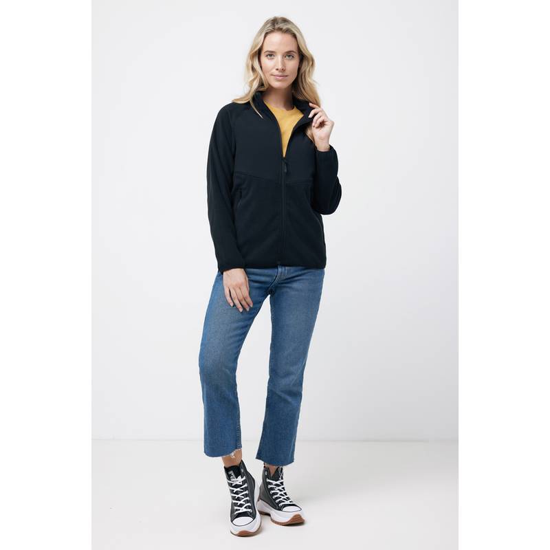 Micro fleece bunda na zips Iqoniq Talung, čierna, L Micro fleece bunda na zips Iqoniq Talung, čierna, L