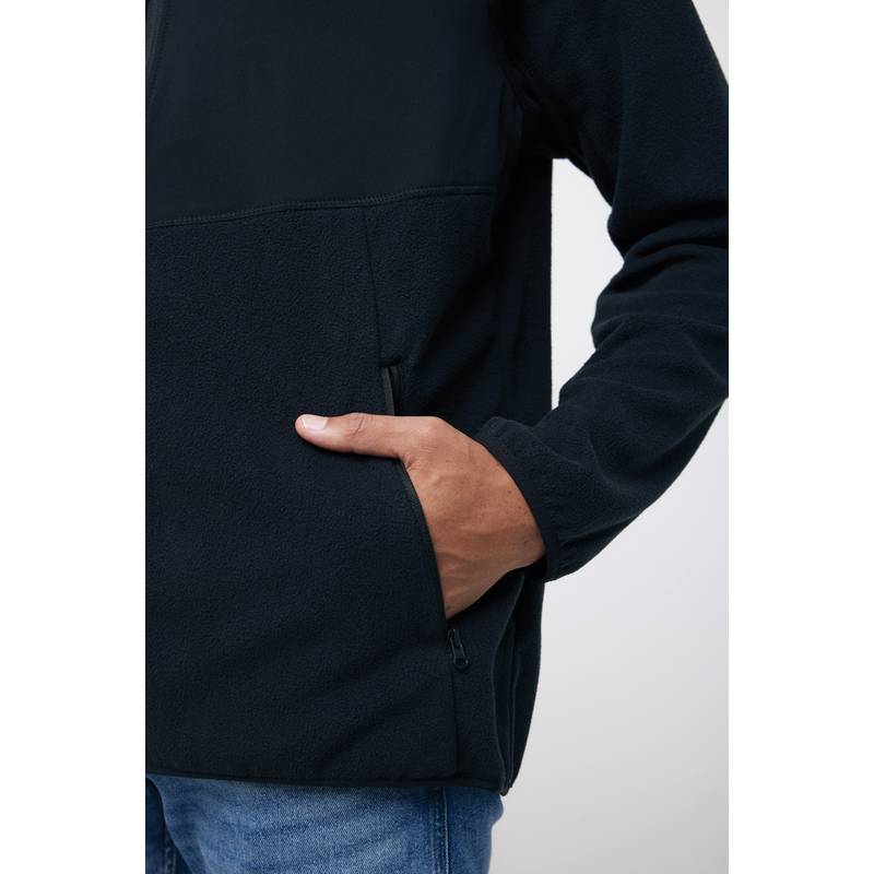 Micro fleece bunda na zips Iqoniq Talung, čierna, L Micro fleece bunda na zips Iqoniq Talung, čierna, L