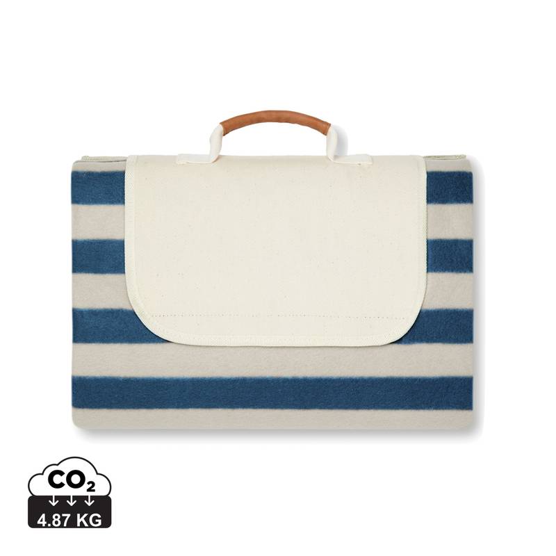 Velká pikniková deka VINGA Alba, modrá námořnická Velká pikniková deka VINGA Alba, modrá námořnická