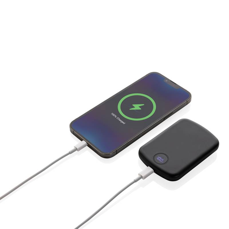 Magnetická powerbanka 5000mAh MagBoost, čierna Magnetická powerbanka 5000mAh MagBoost, čierna