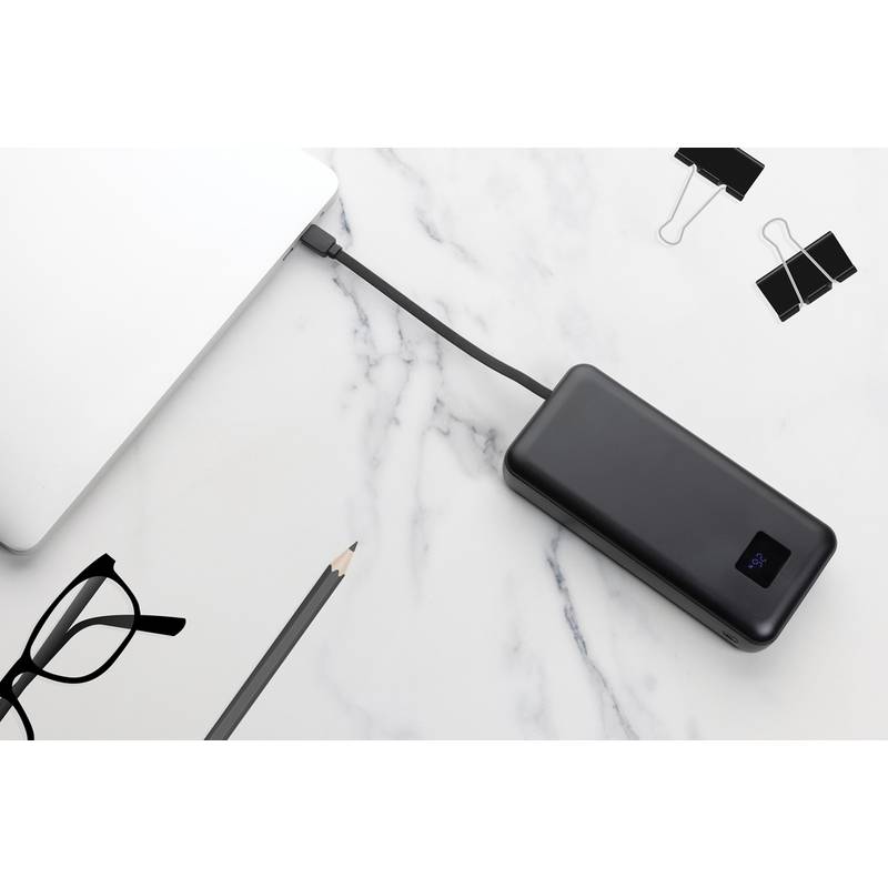 Powerbanka na notebook 20000mAh 65W Gridley, čierna Powerbanka na notebook 20000mAh 65W Gridley, čierna