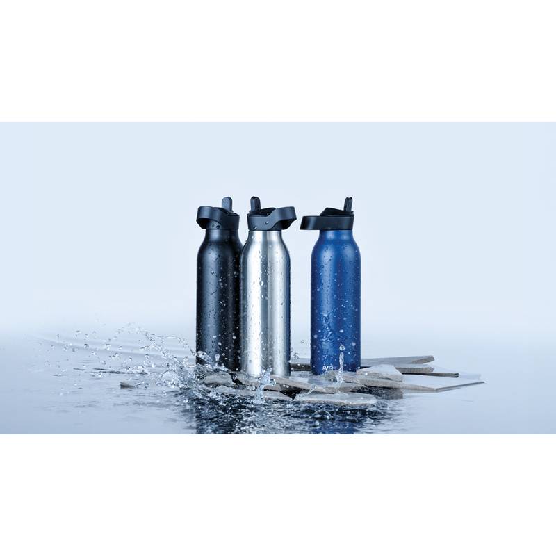 Flip-top fľaša na vodu Avira Ara 500ml, modrá námornícka Flip-top fľaša na vodu Avira Ara 500ml, modrá námornícka