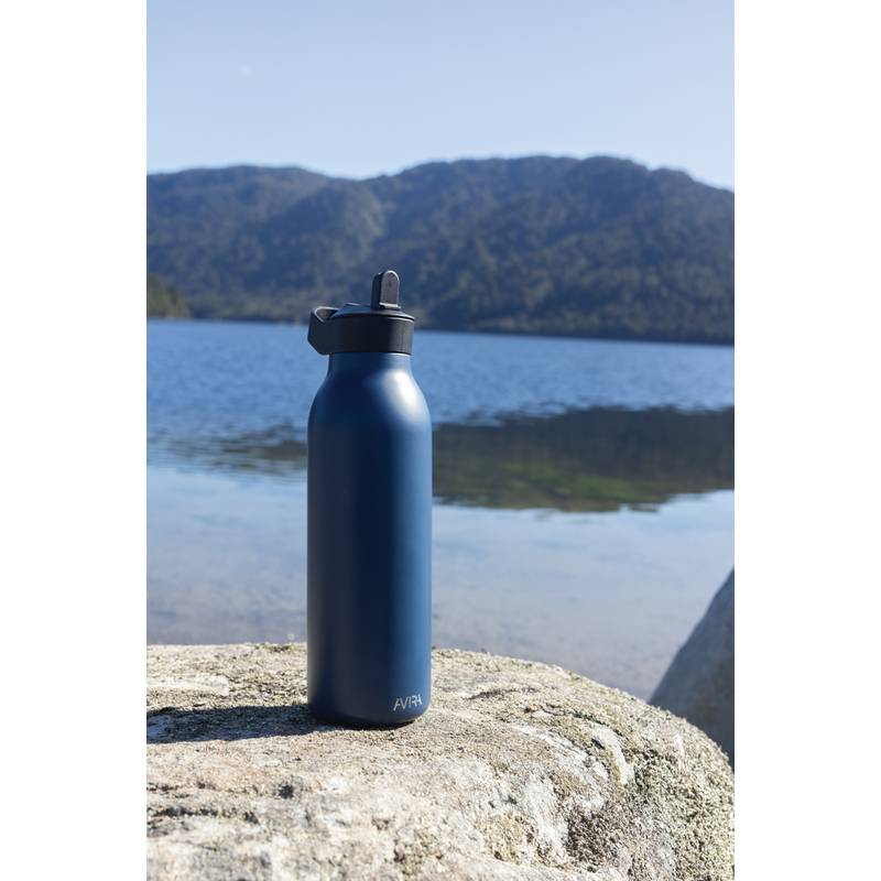 Flip-top fľaša na vodu Avira Ara 500ml, modrá námornícka Flip-top fľaša na vodu Avira Ara 500ml, modrá námornícka