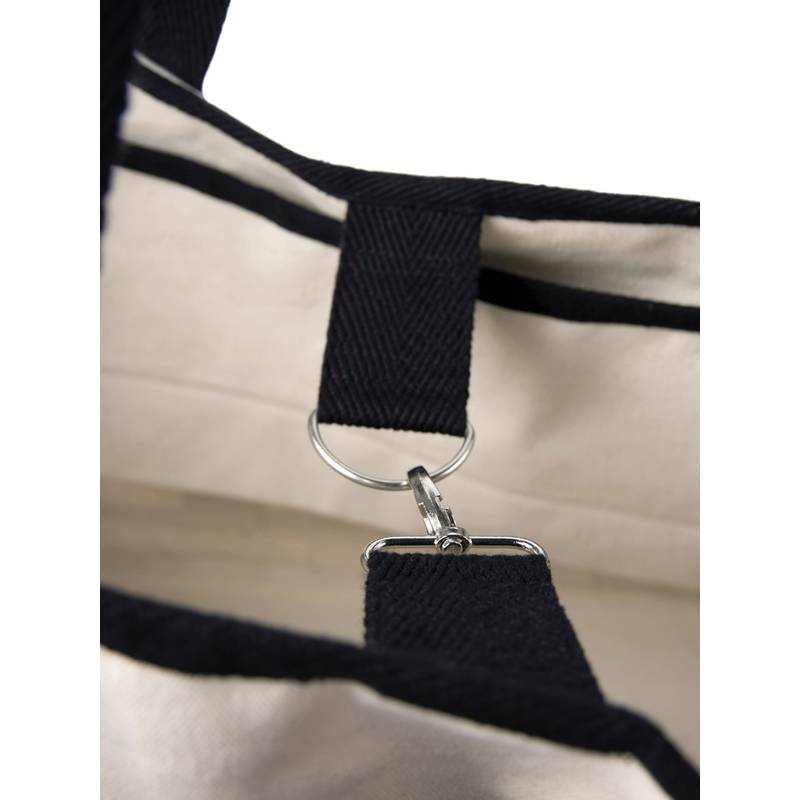 Plážová taška VINGA Volonne, biela off - čierna Plážová taška VINGA Volonne, biela off - čierna