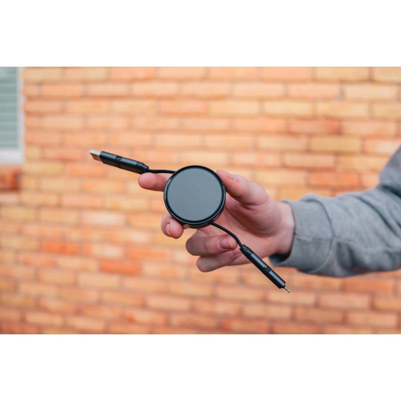 Zvinovací nabíjací kábel 6v1 Terra, sivá Zvinovací nabíjací kábel 6v1 Terra, sivá