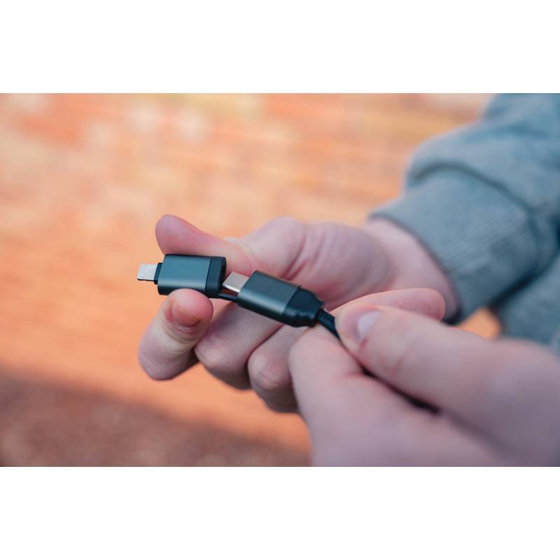 Zvinovací nabíjací kábel 6v1 Terra, sivá Zvinovací nabíjací kábel 6v1 Terra, sivá