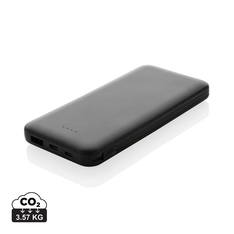 Powerbanka Lockhart 10 000 mAh s integrovanými káblami, čierna Powerbanka Lockhart 10 000 mAh s integrovanými káblami, čierna