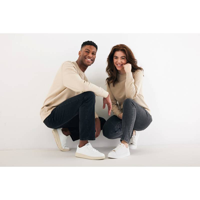 Lehká mikina Iqoniq Etosha z bavlny, hnědá desert, L Lehká mikina Iqoniq Etosha z bavlny, hnědá desert, L