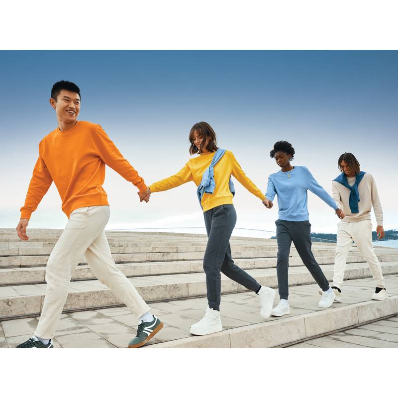 Lehká mikina Iqoniq Etosha z bavlny, hnědá desert, L Lehká mikina Iqoniq Etosha z bavlny, hnědá desert, L