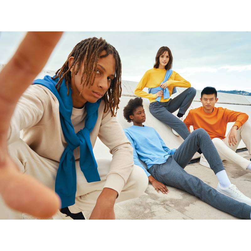 Lehká mikina Iqoniq Etosha z bavlny, hnědá desert, L Lehká mikina Iqoniq Etosha z bavlny, hnědá desert, L