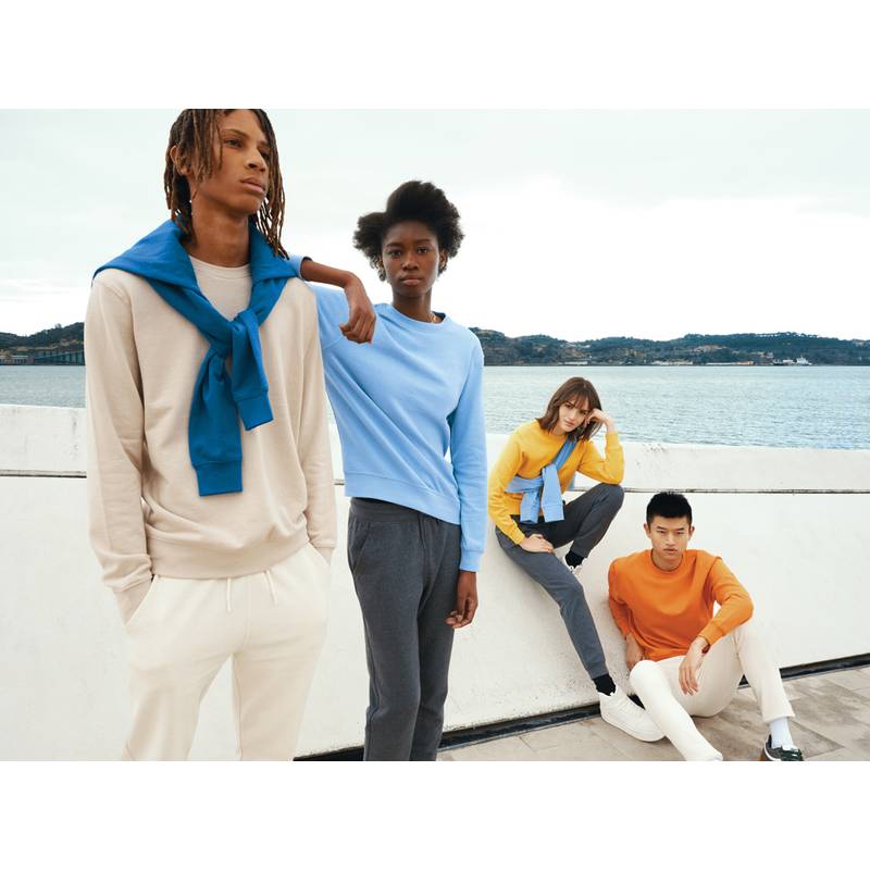 Lehká mikina Iqoniq Etosha z bavlny, hnědá desert, L Lehká mikina Iqoniq Etosha z bavlny, hnědá desert, L