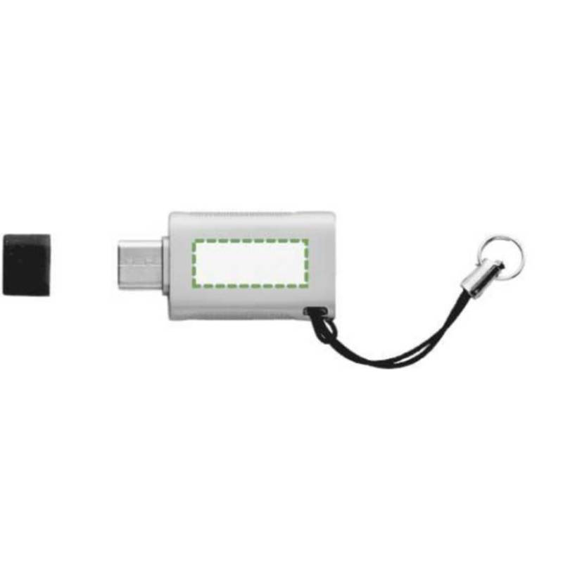 USB kľúč Marigold zo zliatiny zinku, sivá strieborná USB kľúč Marigold zo zliatiny zinku, sivá strieborná