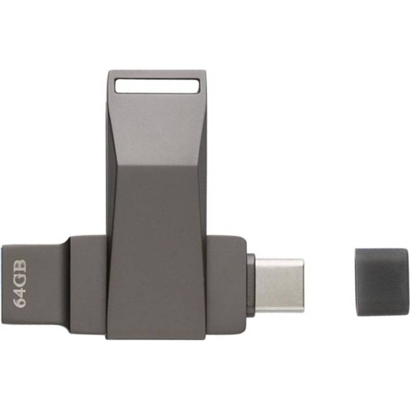 USB kľúč Dorian zo zliatiny zinku, sivá strieborná USB kľúč Dorian zo zliatiny zinku, sivá strieborná