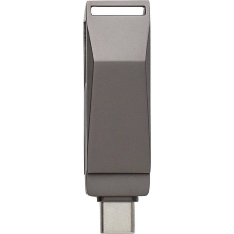 USB kľúč Dorian zo zliatiny zinku, sivá strieborná USB kľúč Dorian zo zliatiny zinku, sivá strieborná